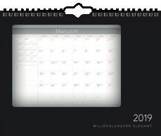Miljökalender Elegant En månad per blad.