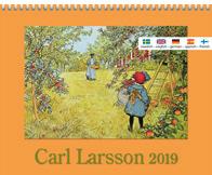 Spiralbunden, femspråkig kalender med svenska namnsdagar.