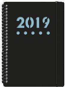 91 5995 19, Stor Veckokalender, svart. 91 5996 19, Stor Veckokalender, orange.