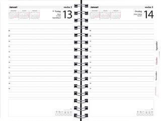 Flyttbar linjal. Liten Veckokalender Format: 105x148 mm (A6).