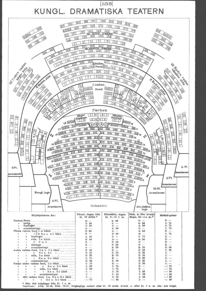 KUNGL. [1138] DRAMATISKA TEATERN ~7 7~ 81 8.3 6 Oi-Ices ter- Biljettpriserna uo: P;nok8rt J fbnta.... _» andra_ fondlogel"......» 1v.ntaoenloge..... _. o "Gut. radene fond,l:& buk '._'0"..»2:a 3:e o.