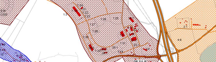 I nordväst angränsar planområdet till gällande detaljplan Dp 2003/20012 Boängsåsen, Alsike som vann laga kraft 2005-08-30.
