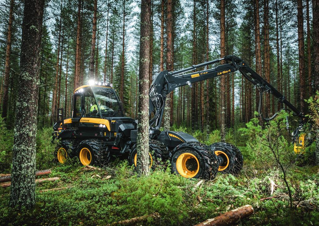 PONSSE FOX - OSLAGBAR SMIDIGHET OCH STYRKA HYTT OCH STYRSYSTEM KRAN Den mest rymliga och komfortabla hytten och de