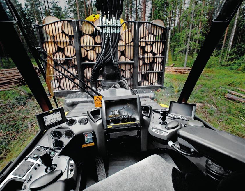 FEMSTJÄRNIG ARbETSpLATS PONSSE hytt ger en inblick i den senaste skogmaskintekniken.