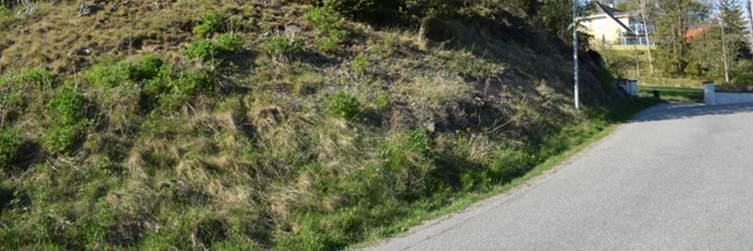 respektive de tre parhusen längst österut. Alla lösa block i bergslänter ska i samband med start av byggskede tas bort eller säkras.