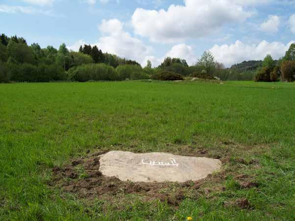 Bro 691 Beskrivning: Hällristning, bestående av 1 skålgrop, 4 cm diam och 0,6 cm dj. Belägen på toppen av bergknalle. Orientering: 9,5 m Ö om stensättning i gravfältets (Bro 103:1) SÖ del.