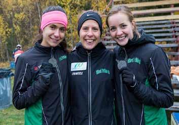 Lovisa Lindh efter lagsilvret på 4 km Kvinnor vid Terräng-SM 2016.