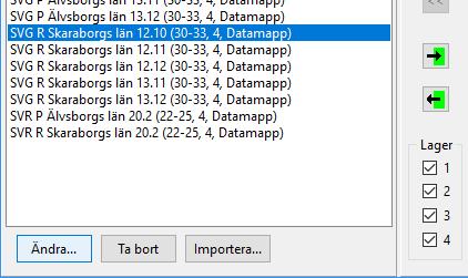 Kartfunktionen i Disgen 2018, Studiehandledning Del 1 29 lager 3, osv. Håller du nere siffertangenten kommer kartorna i detta lager att växelvis tändas och släckas.