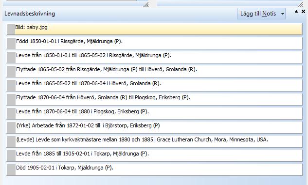 Kartfunktionen i Disgen 2018, Studiehandledning Del 1 45 Sedan kommer Kalle Test att flytta till torpet Plogskog i Eriksbergs församling 1870-06-04.