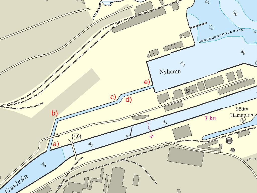 5 Nr 216 Bottenhavet / Sea of Bothnia * 4979 Sjökort/Chart: 5341 Sverige. Bottenhavet. Gävle. Alderholmen. Ny kanal. En kanal har grävts mellan Gavleån och Nyhamn.