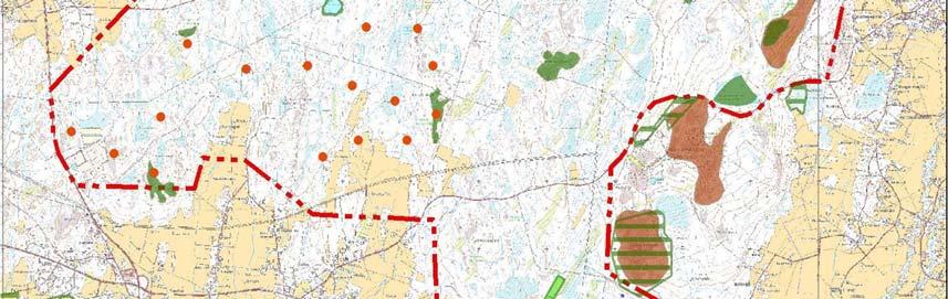 Naturskyddsområden och objekt enligt skyddsprogram i projektområdet De naturskyddsområden och objekt enligt skyddsprogram som finns i projektområdet beskrivs och presenteras nedan (Bild 54).
