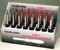 HANDVERKTYG E1 Skruvmejseldisplay 4-in-1 med 24 mejslar. Varje mejsel innehåller 4st Torx-bits T-15, T-20, T-25, T-30.