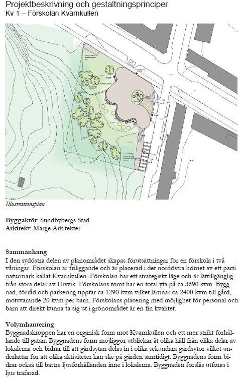 stadsdelspark från planprogram Ursviks västra delar PLANBESKRIVNING SAMRÅDSHANDLING 160922, utdrag.