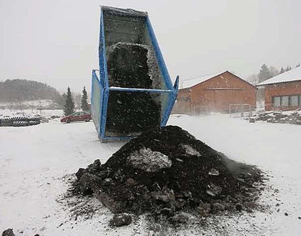 flis i containrar Test of paraffi n oil to prevent wood chips
