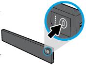 Kontrollera batteristatus För att kontrollera batteristatus från batteriet Tryck på statusknappen