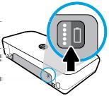 Så här kontrollerar du batteristatus från skrivarens kontrollpanel Tryck på (Hem) för att visa startskärmen och tryck sedan på (Batteri).