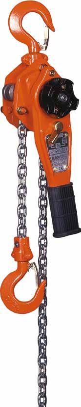 reaction brake Some of the chain blocks with overload protection Short handle for rigging in