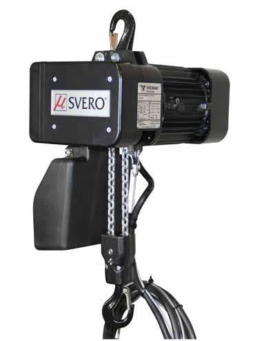 Elektrisk telfer Electric Chain Hoist Eltelfer/Electrical Chain Hoist ABK Mini 125, 250 kg Kompakt och låg konstruktion Slirkoppling mot överbelastning Da och fuktskyddad enligt IP 55