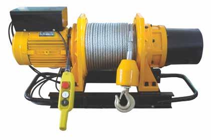 rope on to drum Electromagnetic spring-applied fail safe brake Heavy duty high efficency ball bearing on all running surfaces Planetary gearing for max mechanical efficiency Enclosed drum flanges