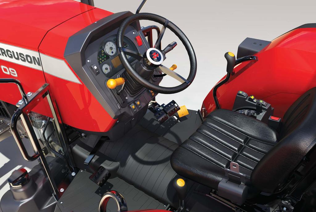 22 www.masseyferguson.com Modern instrumentpanel En blandning av digitala och analoga displayer ger dig snabbt all information du behöver.