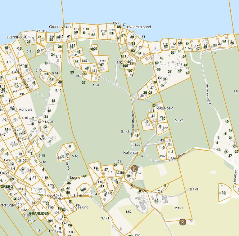 Eskilstuna kommun 12 (60) Karta 7. Kartans bruna runmarkeringar visar fornlämningar vid detaljplaneområdet.
