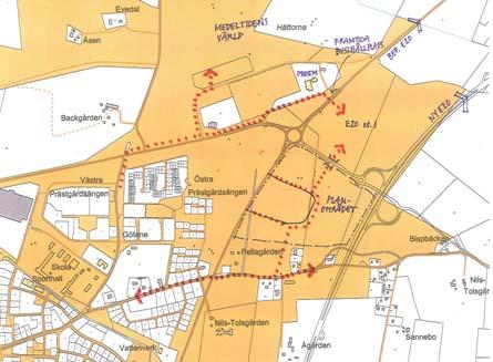 Gång- och cykeltrafik Gång- och cykeltrafik till området kommer huvudsakligen att ske längs rv 44 (västerifrån) respektive söderifrån från Holmestadsvägen och norrut genom handelsområdena etapp 1 och