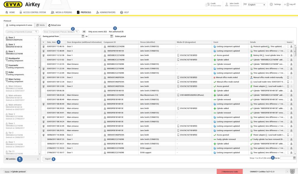 Observera att AirKey-systemet kan omfattas av krav på rapportering/godkännande beroende på gällande lagstiftning, i synnerhet i fråga om dataskydd.