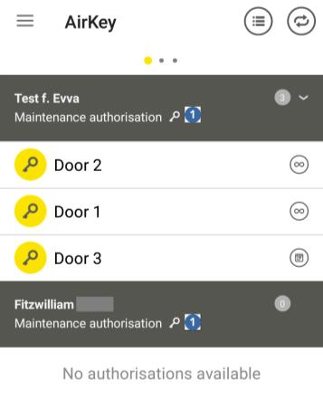 Figur 212: Uppdateringsfunktion Uppdateringsfunktionen aktiveras i detaljerna för motsvarande telefon i AirKey