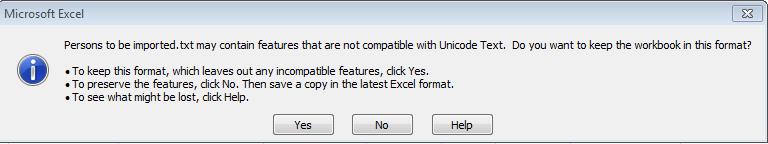 Windows använder som standard programmet Editor. > Skiljetecken i Unicode-textfilen är tabulatorn.