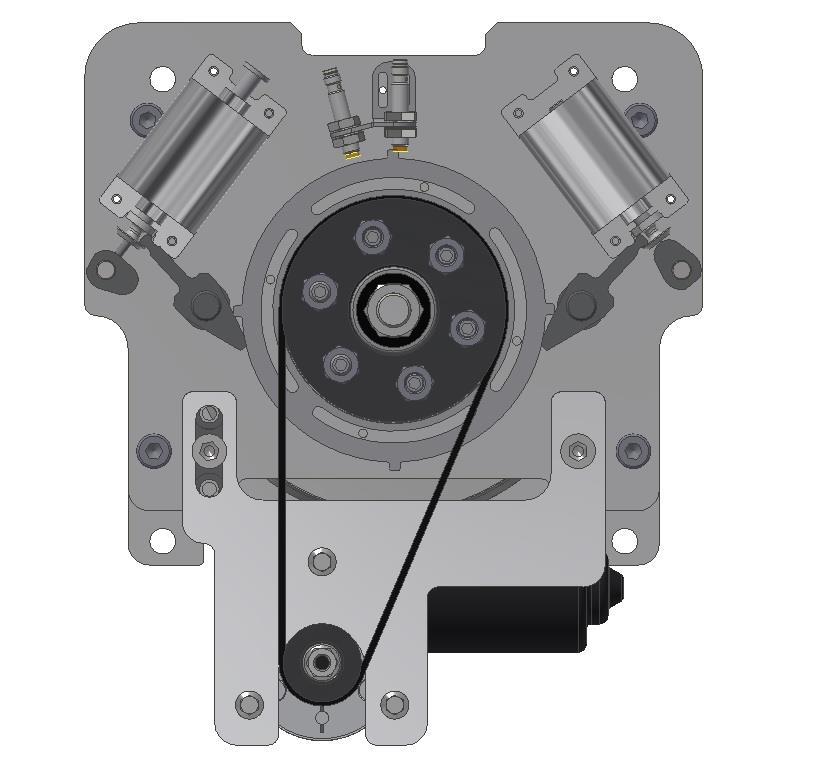 KONTROLL AV KUGGREMMENS SPÄNNING SEKTION: D - ELEKTROMEKANISM, sida 15/19 En korrekt sträckt kuggrem, är när en kraft på ca 10N används, bör avleda sig till ca. 10 mm.
