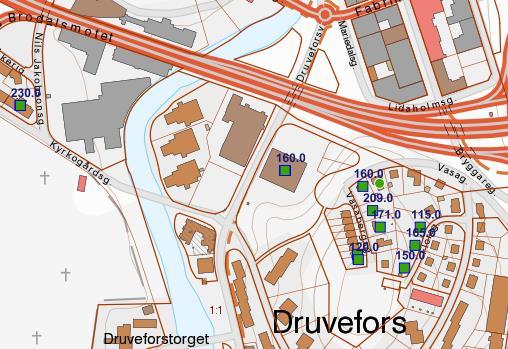 RAPPORT 3.2 Hydrogeologi Närmaste ytvatten är ån Viskan som rinner ca 170 m väster om undersökningsområdet i sydlig riktning.