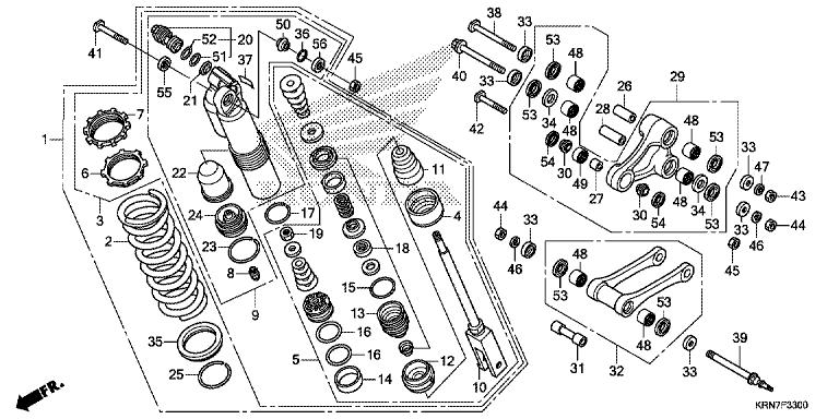 Page 1 of 2 F-33 BAKRE STÖTDÄMPARE 1 52400-KRN-B51 STÖTDÄMPARE (SHOWA) 001 0 0 2 52401-KRN-A91 FJÄDER, B. KUDDE (52N/MM) 001 0 0 2 52402-KRN-A91 FJÄDER, B.