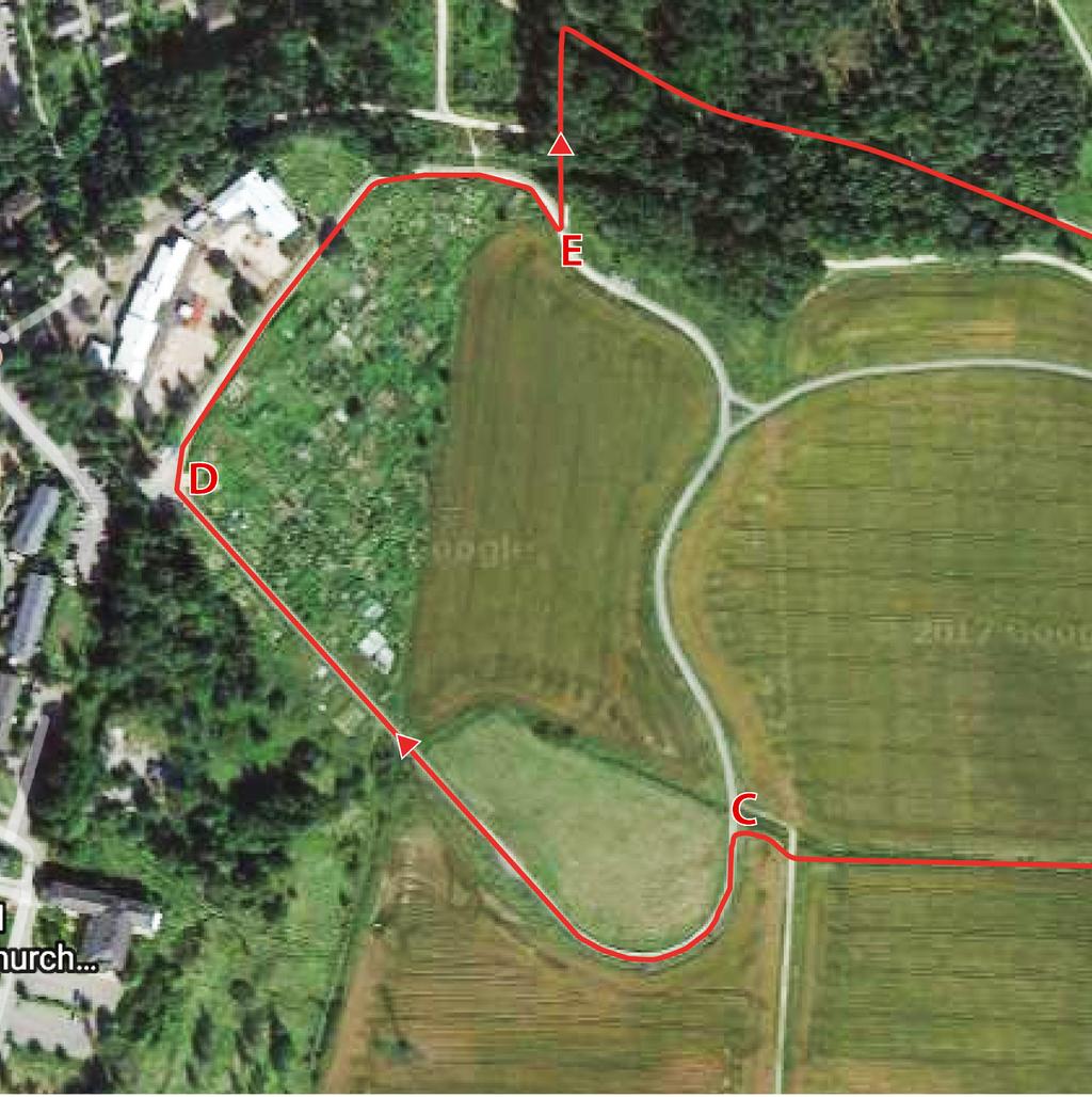 Gatustafetten för årskurs 7 9 (3120 m) 1. 720 m Start A Inne på stadion 500 m medsols (i fel rikting), lätt uppför bakom resultattavlan (sandväg) 2. 470 m A B Platt sandväg 170 m varefter asfalt 3.