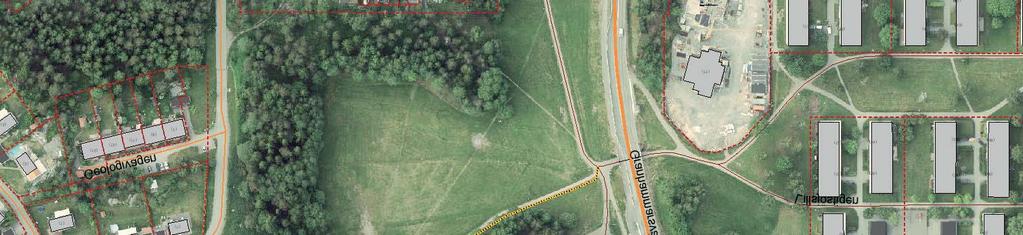 Planförslaget säkerställer gång- och cykelbanor, naturmark och en allmän parkeringsplats men