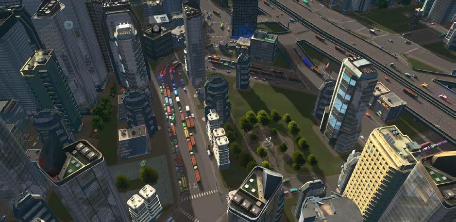 2 Bakgrund Simulering av trafik är något som används för att studera trafiken i verkliga städer.