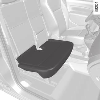Fack 8 under främre passagerarstol (för bilar med ett 2-sitsigt framsäte) Framtagning av reservhjulet: lyft den främre delen av sätets
