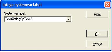 Skapa en parameter med namnet SpText2 och som ska vara i formatet rtf. 2. I tjänsteskrivelsen skapar du en variabel som heter TextförslagSpText2.