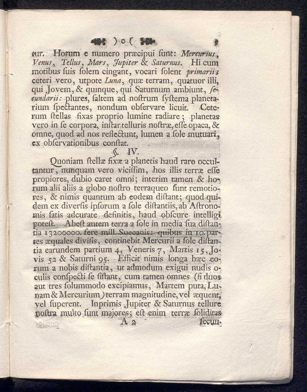 <m ) o c t» t sur. Hofiim e numero praecipui ilint: Mercurius\r Venus, TeHus, Mars, Japter & Saturms.