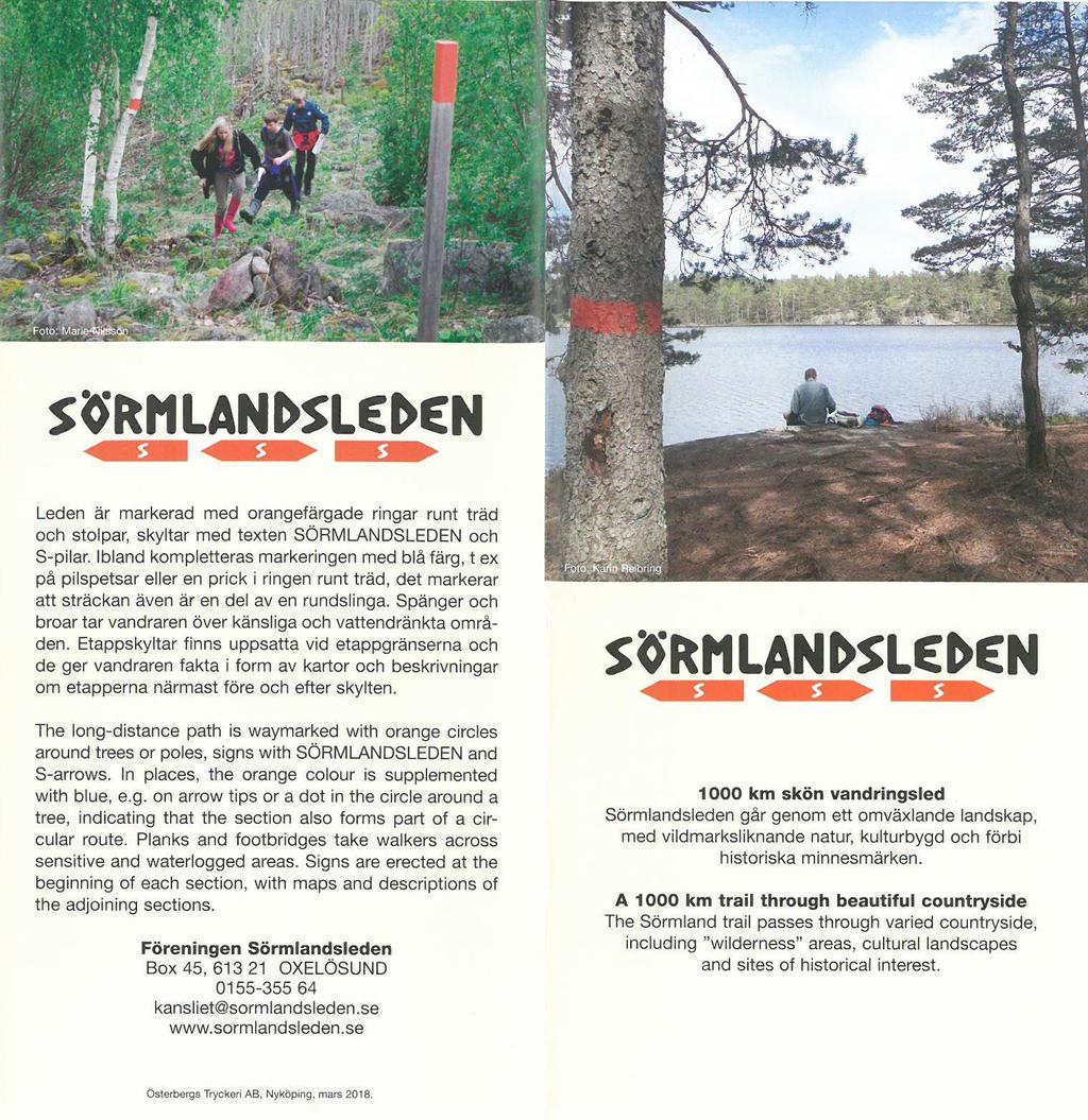 Marknadsföring En broschyr med kortfattad information på svenska och engelska, översiktskarta och