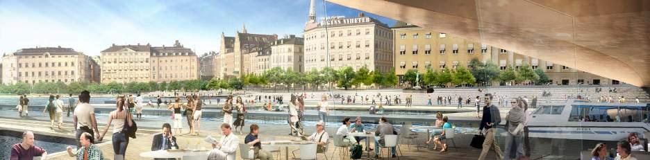 De används för verksamheter såsom café, restaurang och bar, och ska kunna öppnas upp mot Slusstorget och Saltsjön med möjlighet till uteservering.