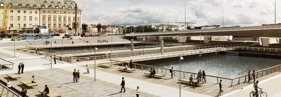 Slusstorget, vy mot nordost med