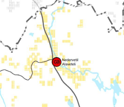 Planeringsbestämmelse: Vid områdesplanering och planläggning bör särskild uppmärksamhet fästas vid mellanzonen mellan sekundärcentrumet och den övriga tätorten, vid fastställande av den service och