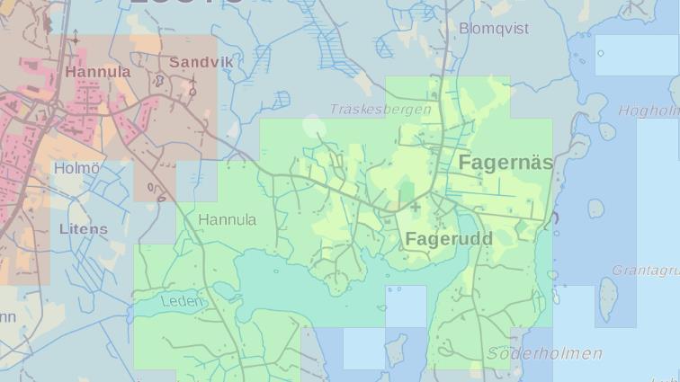 1-8 Bild 3. Utdrag ut samhällsstrukturen (YKR). Grön färg anger byområde. SYKE/YKR Service Inom planläggningsområdet finns ingen service.