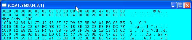 Skriv Help<Enter> Monitorn gör vad du begär och skriver ut en hjälptext. Se figuren till höger.