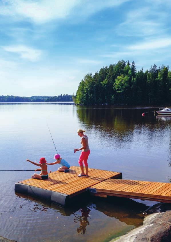 GARANTI TILLVERKAD I FINLAND MADE IN FINLAND LAITURI ÅR MODULBRYGGOR KAN ENKELT MONTERAS OCH LYFTAS AV EN ENDA PERSON.
