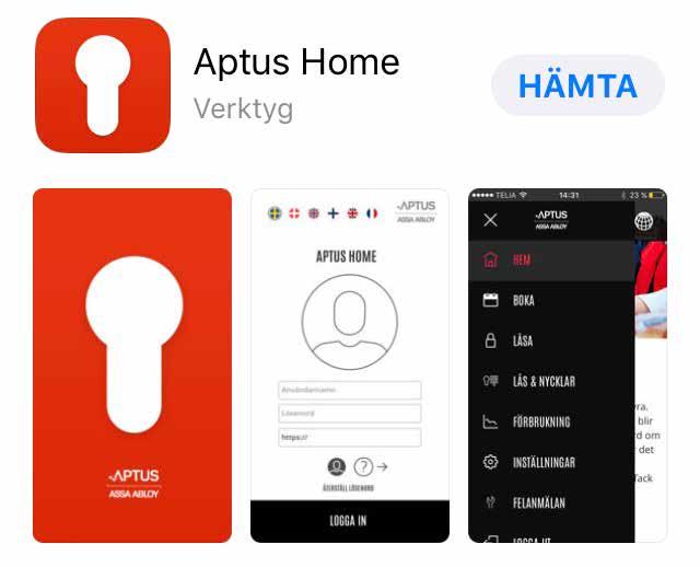 rasta sina hundar t ex längs Valhallavägen eller på Gärdet. NY APP FÖR TVÄTTBOKNING Nuvarande appen Aptus kommer att ersättas av Aptus Home.