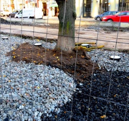 Om växtbädden blir full med vatten rinner ytvatten vidare till det vanliga dagvattensystemet.