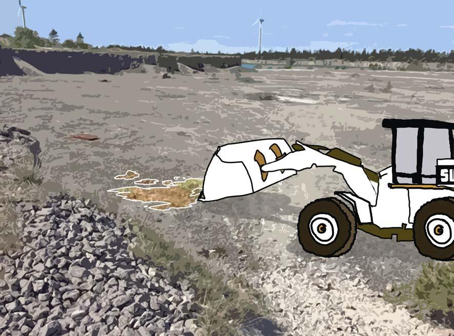 Åtgärd 7: Tillförsel av jord Målet är att underlätta etablering av alvarvegetation på tidigare störd mark.