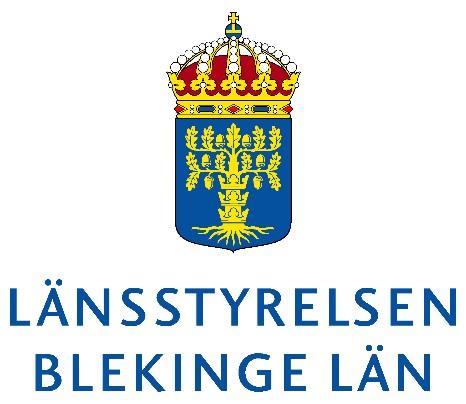 SE-371 86 Karlskrona Telefon 010-224 00 00 E-post: blekinge@lansstyrelsen.