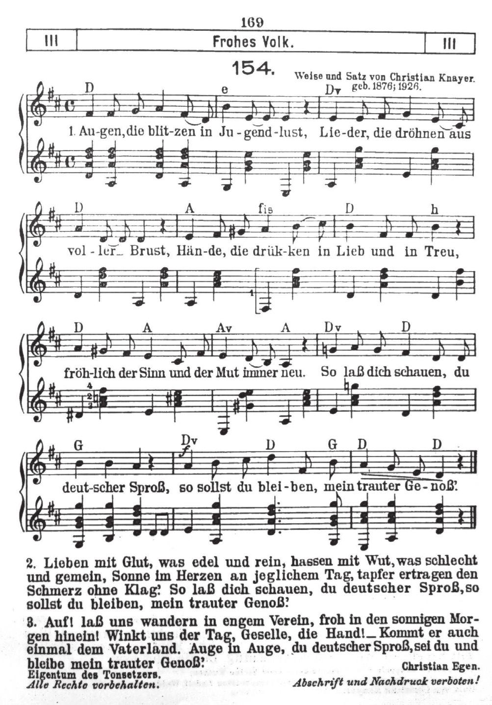 Illustration 2: Sång i Deutsches Lautenlied 1928 pedagogiska koncept tillskrev musiken en central plats i skolvardagen och undervisningsfilosofin.